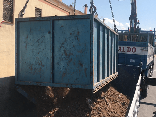 contenedor de obras